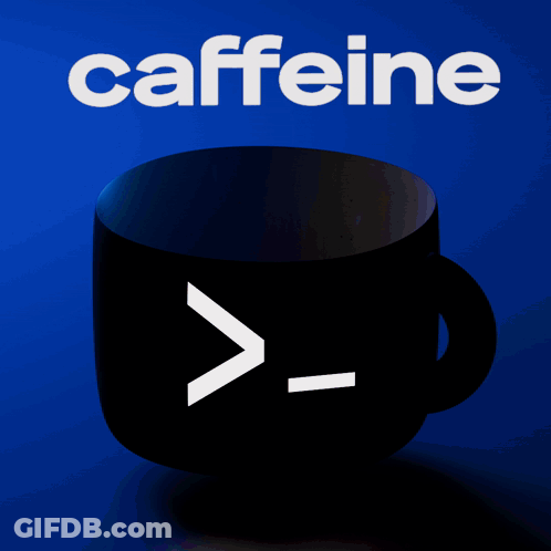 A Poster For Caffeine Shows A Cup Of Cereal GIF