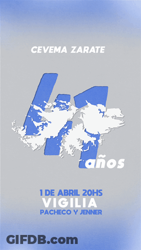 A Poster For Cevema Zarate Shows A Map And Says 1 De Abril 20Hs Vigilia Pacheco Y Jenner GIF