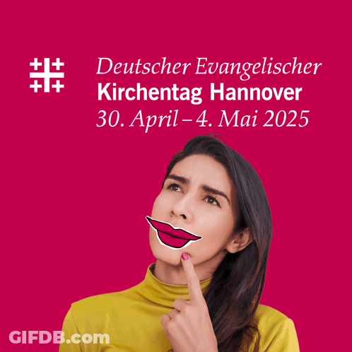 A Poster For Deutscher Evangelischer Kirchentag Hannover In April GIF