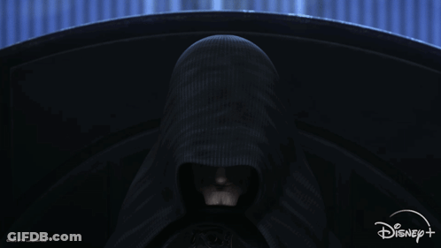 A Poster For Disney + Shows A Person In A Hooded Cloak GIF