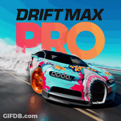 A Poster For Drift Max Pro With A Car On The Road GIF