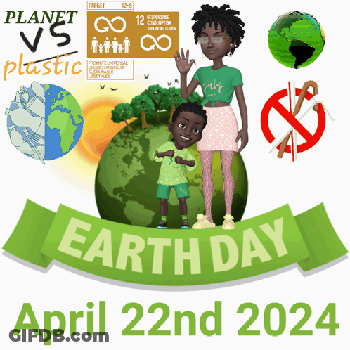 A Poster For Earth Day Which Takes Place On April 22Nd Of 2024 GIF