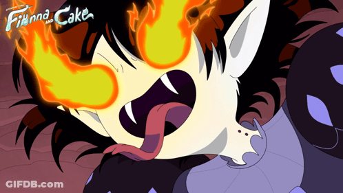 Finna And Cake Cartoon Character Poster GIF