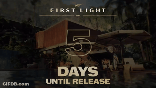 A Poster For First Light Shows A House With A Pool GIF