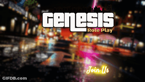 A Poster For Genesis Role Play Shows A Blurry Background GIF