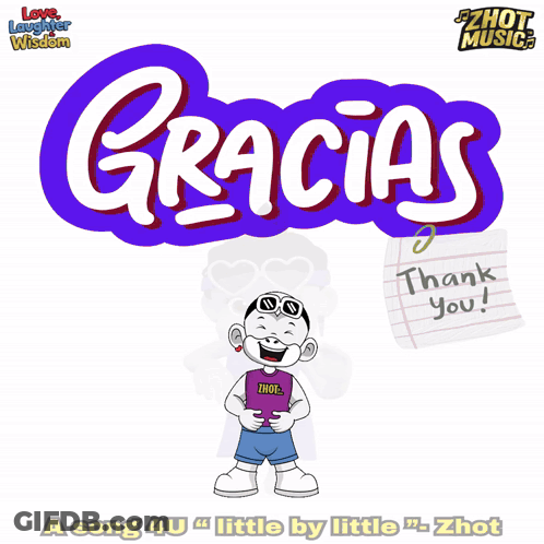 A Poster For Gracias A Song 4U Little By Little By Zhot Music GIF