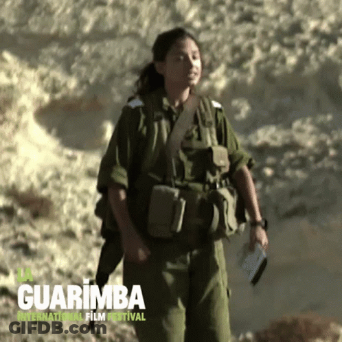 Guarimba International Film Festival Poster Woman In Military GIF