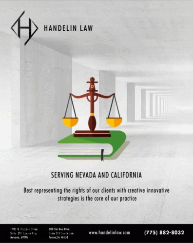 Handelin Law Poster With Justice Scale On Book GIF