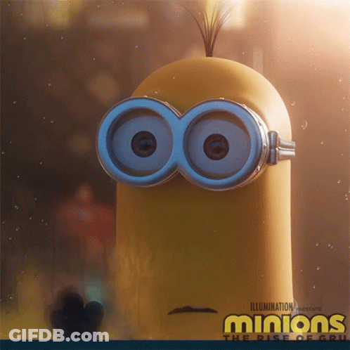 A Poster For Illumination 'S Minions The Rise Of Gru Shows A Yellow Minion GIF