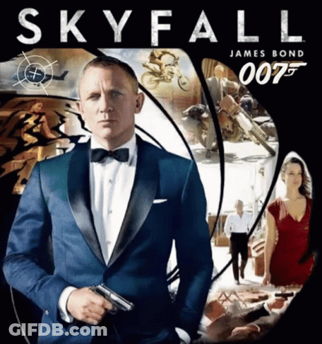 A Poster For James Bond 'S Skyfall Movie GIF