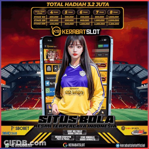 A Poster For Kerbat Slot Shows A Girl In A Yellow Shirt GIF