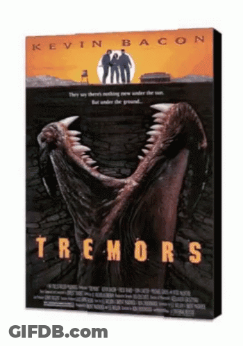 Kevin Bacon Tremors Monster Poster GIF