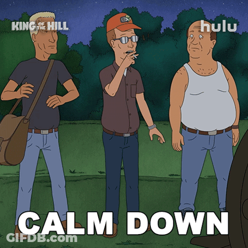 A Poster For King Of The Hill Shows A Man Smoking A Cigarette GIF
