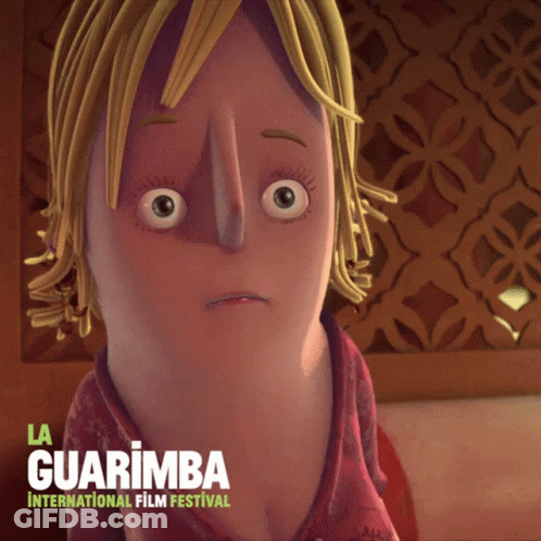 A Poster For La Guarimba International Film Festival Shows A Cartoon Character GIF