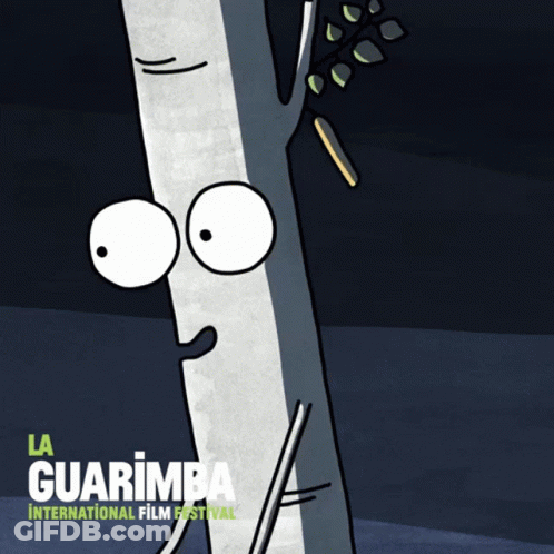 A Poster For La Guarimba International Film Festival Shows A Tree With Big Eyes GIF