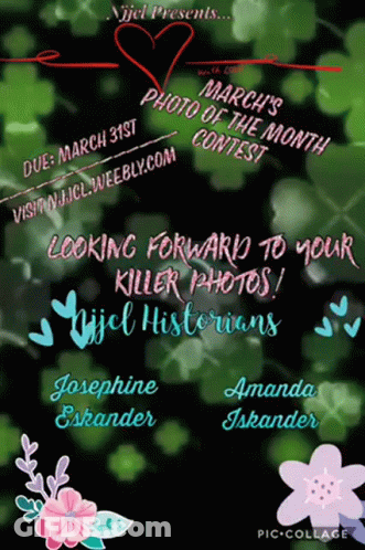 A Poster For March 'S Photo Of The Month Contest Looking Forward To Your Killer Photos GIF