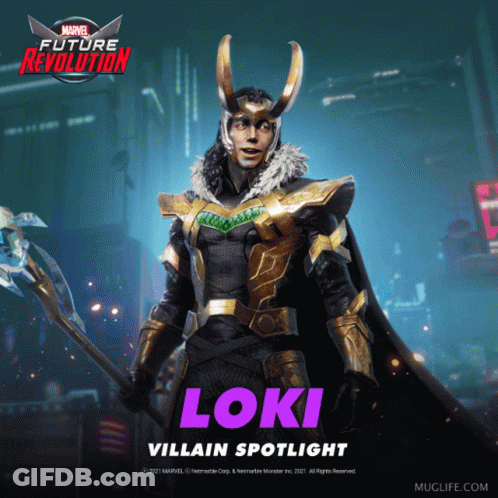 A Poster For Marvel Future Revolution Shows A Character Named Loki GIF