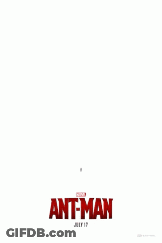 Marvel Ant-Man Poster With Man In Suit GIF
