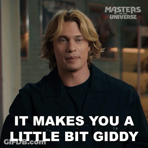 A Poster For Masters Of The Universe Shows A Man In A Black Jacket GIF
