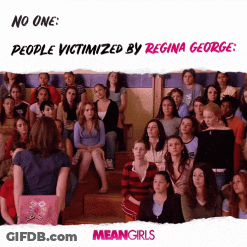 A Poster For Meangirls Shows A Group Of People GIF