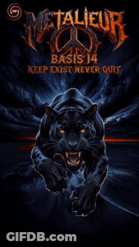 A Poster For Metaleur Shows A Tiger And Lightning GIF