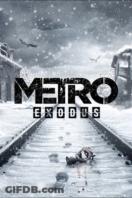 A Poster For Metro Exodus Shows A Person Laying On The Train Tracks GIF