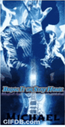 A Poster For Michael Jackson 'S Bring It Or Stay Home Movie GIF