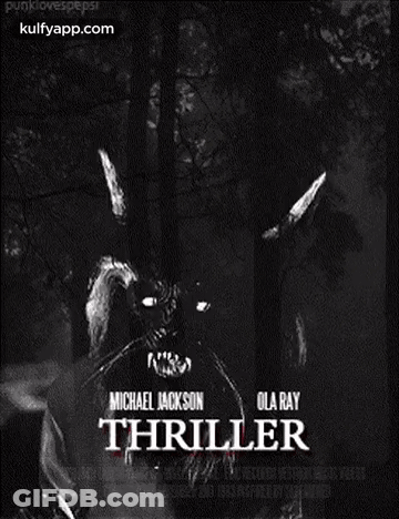 A Poster For Michael Jackson 'S Thriller Starring Ola Ray GIF