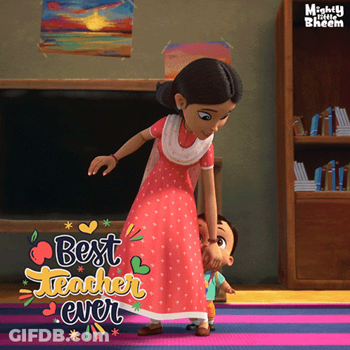 Mighty Little Bheem Poster With Woman And Child GIF