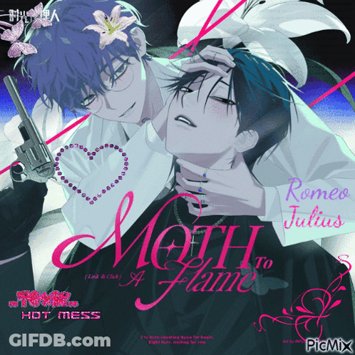 A Poster For Moth To A Flame Shows A Man With A Gun GIF