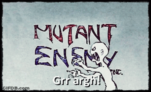 A Poster For Mutant Enemy Inc. With A Ghost GIF