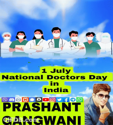 A Poster For National Doctor 'S Day In India GIF