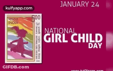 A Poster For National Girl Child Day On January 24Th GIF
