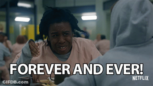 A Poster For Netflix Shows A Woman Crying And The Words Forever And Ever GIF