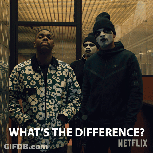 A Poster For Netflix Shows Three Men In Masks GIF
