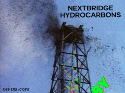 A Poster For Nextbridge Hydrocarbons Shows A Smoke Stack With Smoke Coming Out Of It GIF