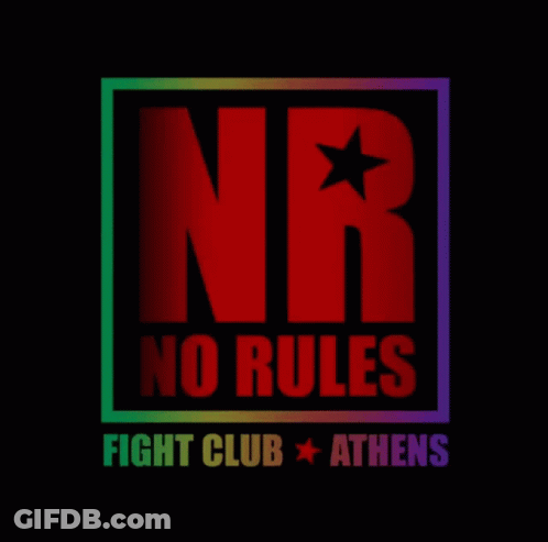 A Poster For Nr No Rules Fight Club Athens GIF