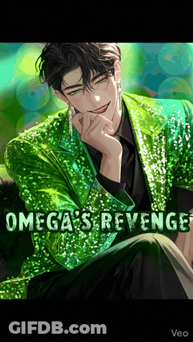 A Poster For Omega 'S Revenge Shows A Man In A Green Jacket GIF