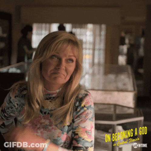 A Poster For On Becoming A God In Central Florida On Showtime GIF