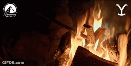 A Poster For Paramount Network Shows A Fire GIF