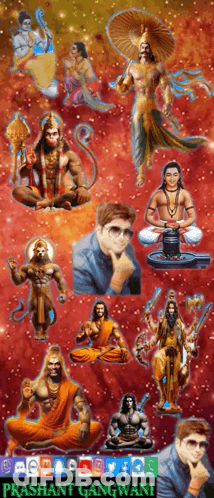 A Poster For Prashant Gangwani Shows A Man In A Blue Shirt GIF