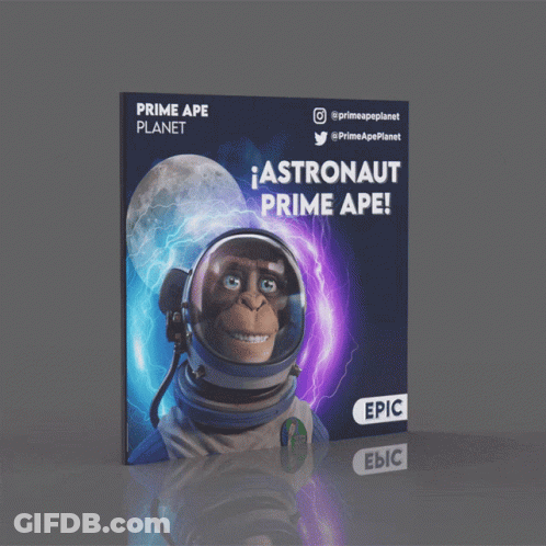 A Poster For Prime Ape Planet Shows An Astronaut GIF