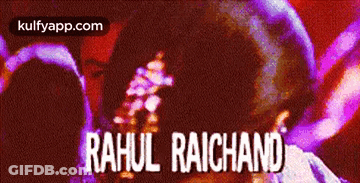 A Poster For Rahul Raichand Shows A Man In A Dark Room GIF