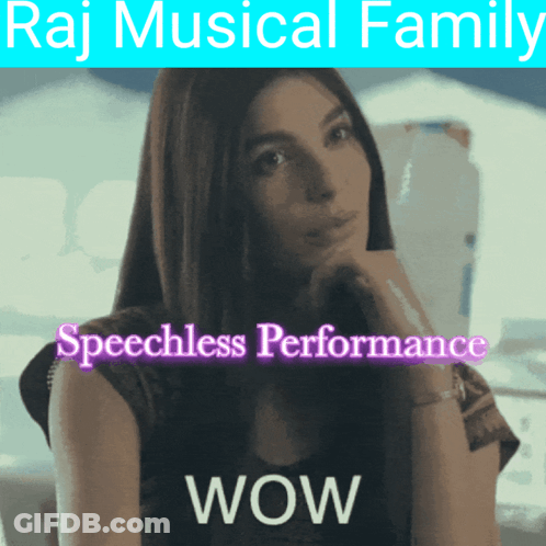 A Poster For Raj Musical Family Shows A Woman GIF