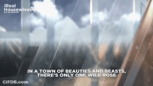 A Poster For Real Housewives Shows A Snowy Landscape GIF