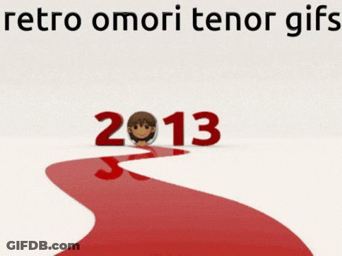 Retro Omori Gifs Red Swirl Poster GIF