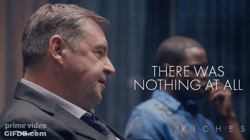 A Poster For Riches Shows A Man In A Suit And Tie Talking GIF