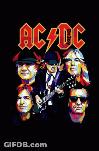 A Poster For Rock On Ac Dc Shine On GIF