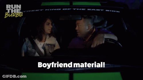 A Poster For Run The Burbs Shows A Man And A Woman GIF