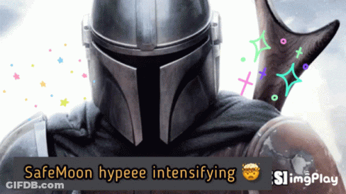 A Poster For Safemoon Hypeee Intensifying With A Picture Of A Knight GIF